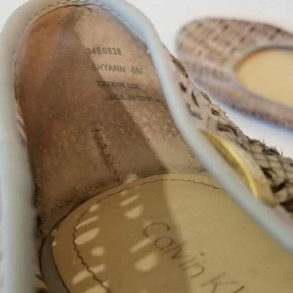 Calvin Klein | Shyann Pink Laser Cut Flats Work Casual Office Ballet - Picture 6 of 8